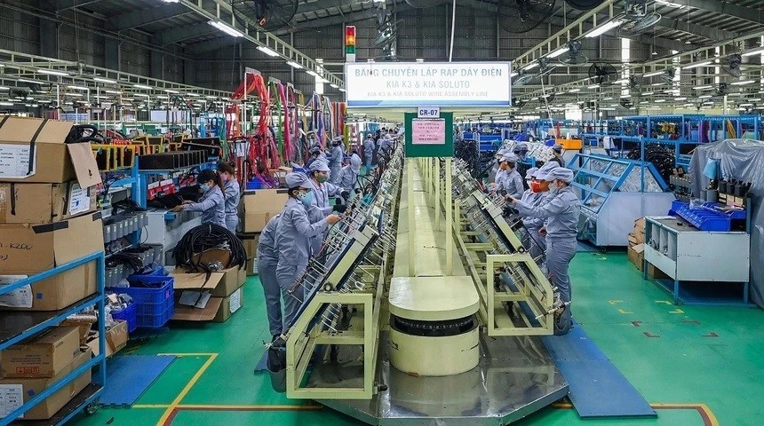 Bên trong nhà máy Thaco tại Chu Lai - Quảng Nam. (Nguồn ảnh: Tuổi trẻ)