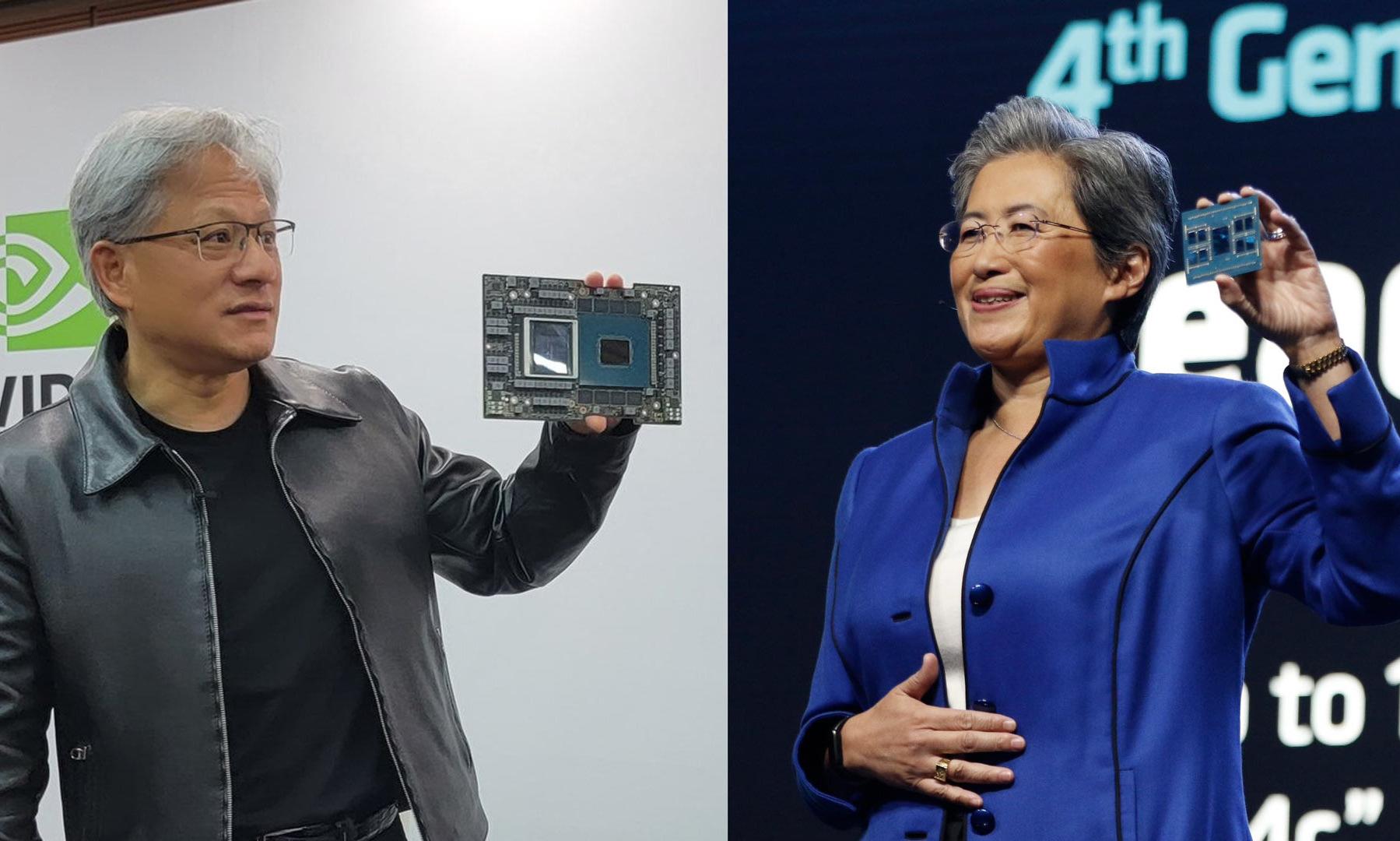 
Có thể thấy, Jensen Huang đã đưa Nvidia dẫn đầu ở trong lĩnh vực chip AI, trong khi đó Lisa Su cũng đang biến AMD trở thành đối thủ đáng gờm. (Nguồn ảnh: Kinh tế đô thị)
