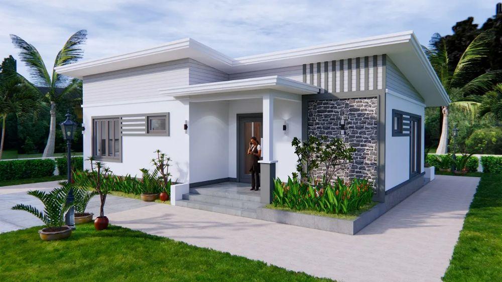 Gợi ý 30 mẫu nhà ống 1 tầng nông thôn đẹp nhất 2024 - ảnh 16