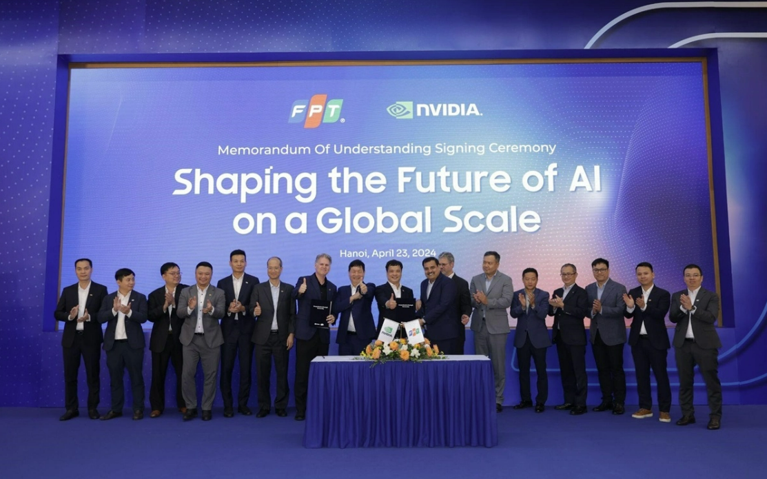 Ngày 23/4/2024, NVIDIA đã ký kết hợp tác toàn diện cùng FPT để xây dựng Nhà máy Trí tuệ nhân tạo (AI Factory) phục vụ nghiên cứu cũng như phát triển AI tại khu vực.