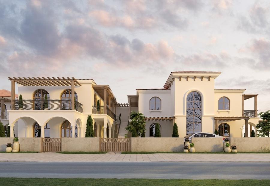 Các đường nét uốn cong được tận dụng triệt để, đặc biệt tại các lối ra vào trong phong cách Địa Trung Hải