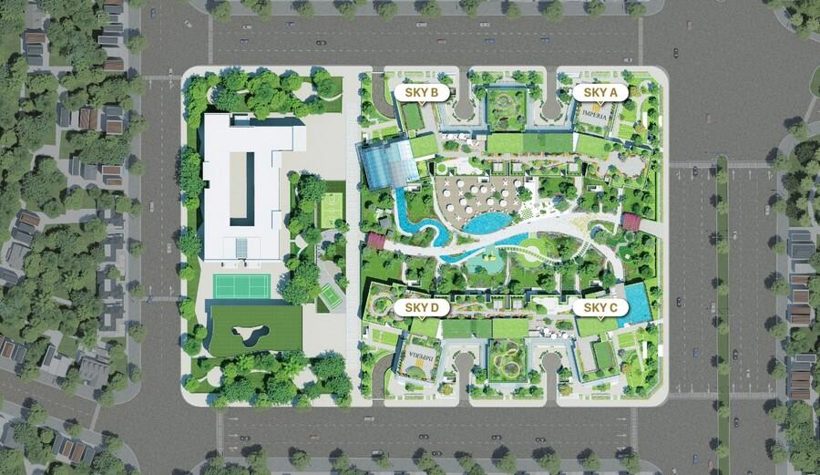 Mặt bằng tổng thể là bản vẽ cung cấp thông tin công trình một cách tổng quát, bao gồm cả hệ thống giao thông và công trình cây xanh