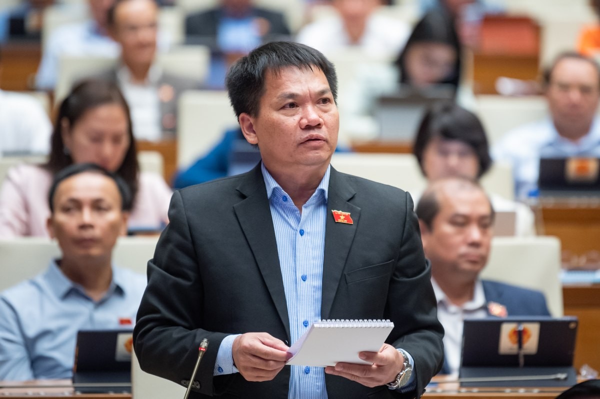 Đại biểu Dương Khắc Mai (đoàn Đắk Nông) đặt câu hỏi về đối tượng được hưởng lợi từ chính sách bình ổn thị trường vàng của NHNN
