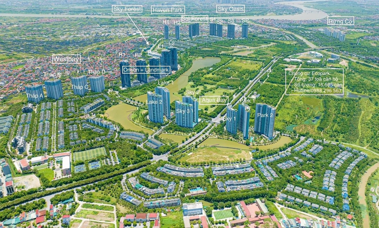 
Vị trí khu đô thị Ecopark
