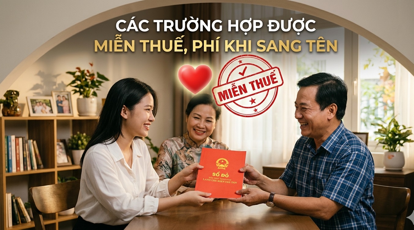 
Các trường hợp "Vàng" được miễn thuế, phí
