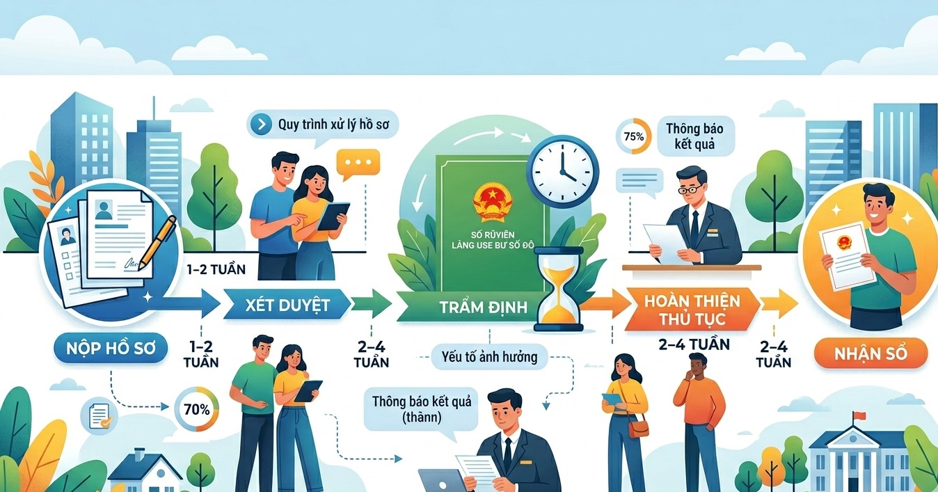 
Thời gian chờ đợi: Bao lâu thì sổ về tay?
