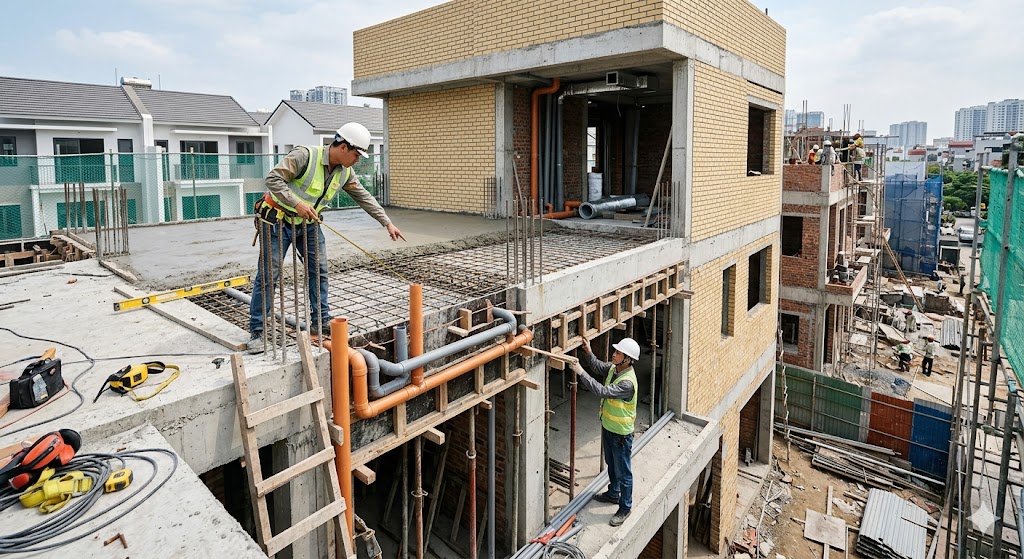 
Ảnh 5: Các hạng mục kỹ thuật cần lưu ý đặc biệt đối với nhà phố
