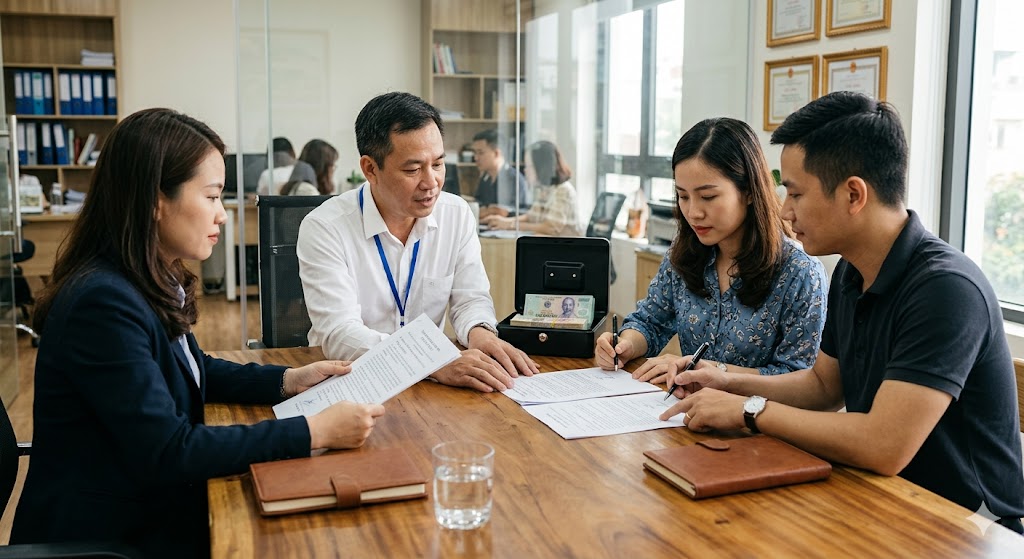 
Ảnh 5: Quy trình lập hợp đồng đặt cọc để bảo vệ dòng tiền
