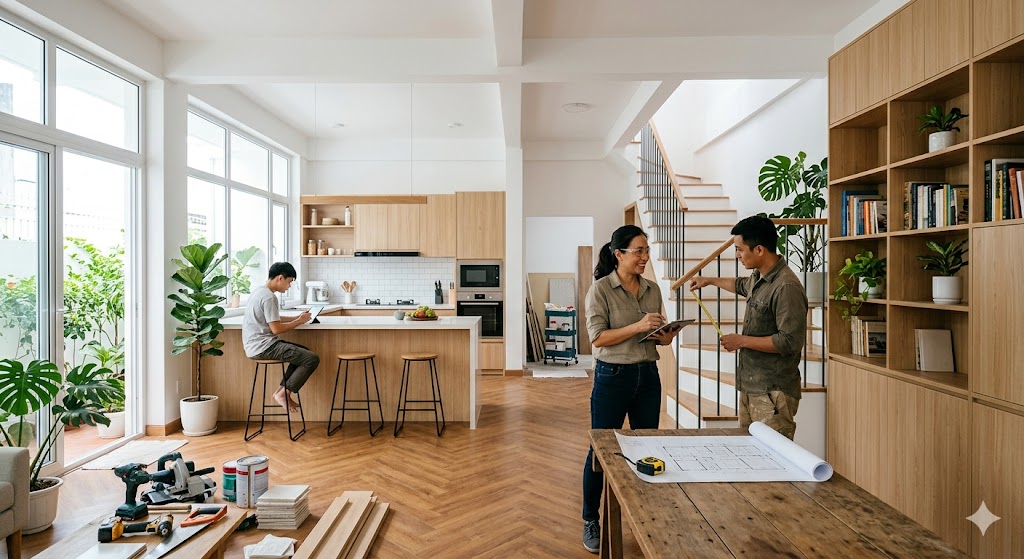 
Ảnh 5: Kinh nghiệm sửa nhà cũ sau khi mua giúp tối ưu không gian
