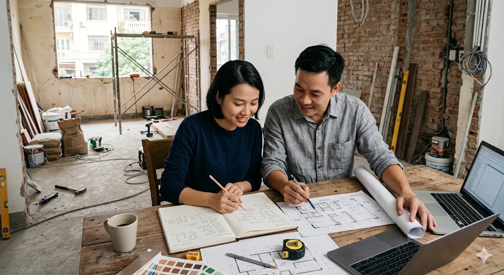 
Ảnh 4: Lập kế hoạch chi tiết cho việc sửa nhà sau khi mua
