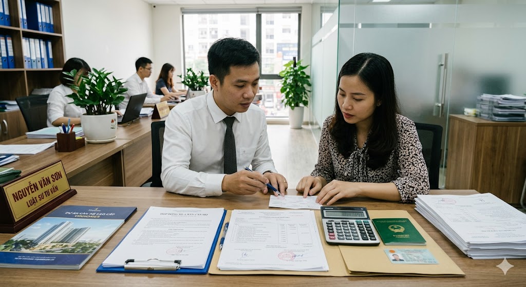 Ảnh 4: Các khoản thuế và phí khi thực hiện hồ sơ làm sổ hồng cho nhà dự án