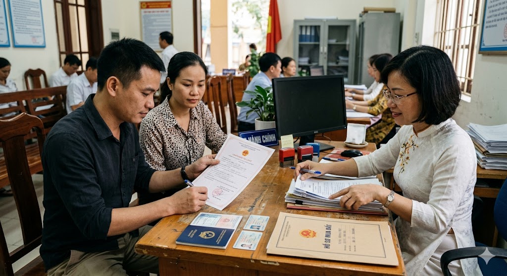 
Ảnh 1: Giấy xác nhận tình trạng hôn nhân mua đất
