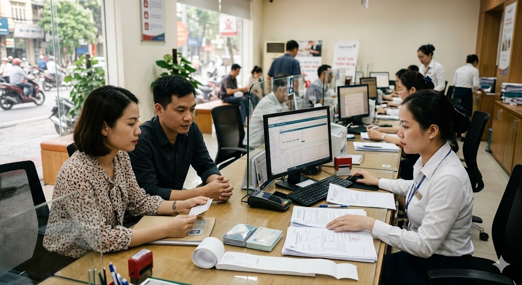 Ảnh 3: Quy trình thanh toán tiền mua nhà qua ngân hàng bằng tài khoản phong tỏa