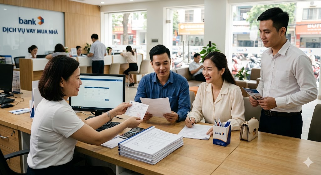 Ảnh 4: Quy trình thanh toán tiền mua nhà qua ngân hàng khi vay vốn trả góp