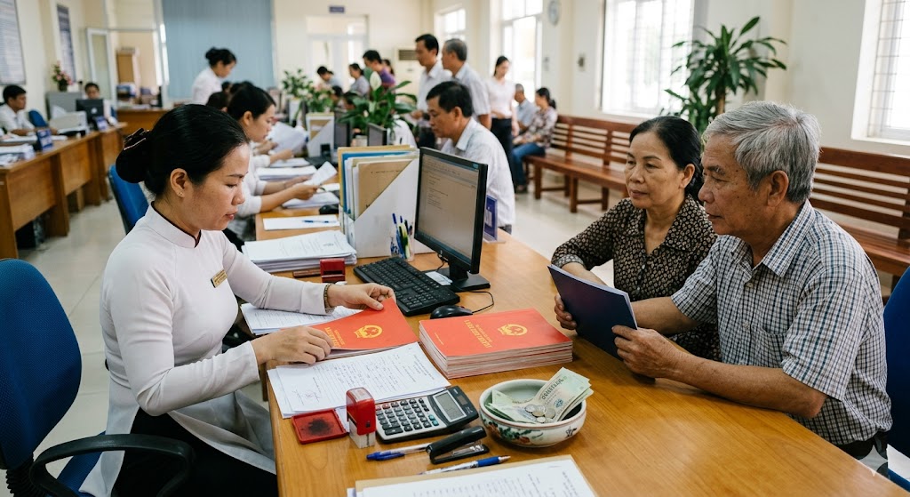 
Ảnh 1: Các loại thuế và phí khi thực hiện sang tên sổ đỏ
