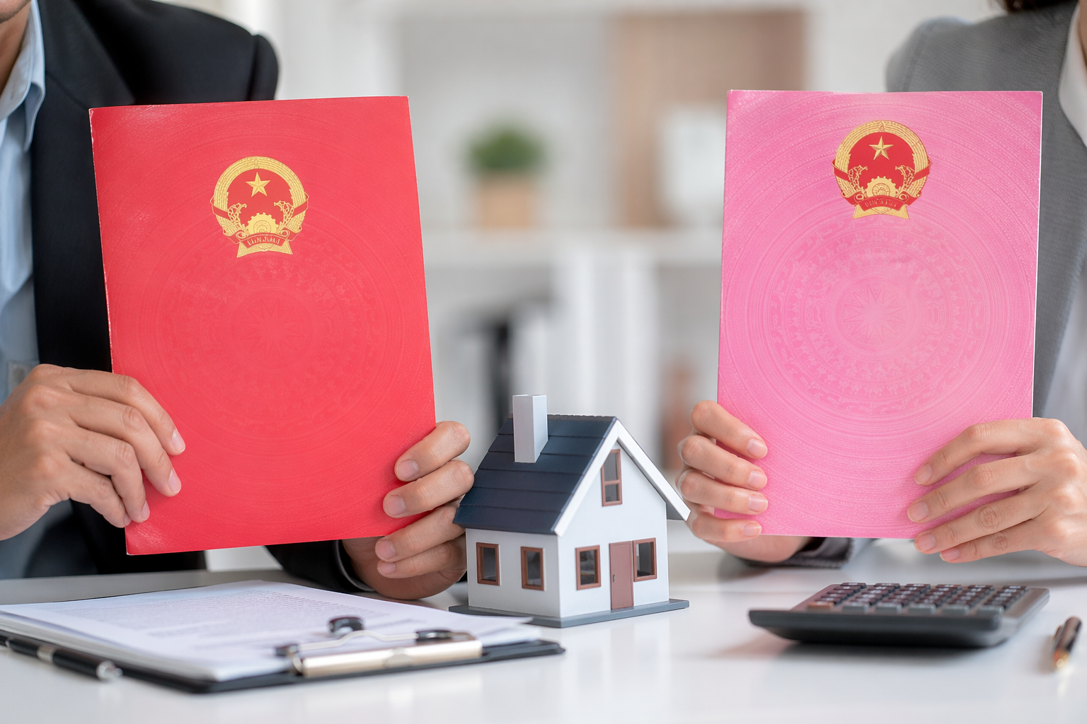 
Ảnh 2: Bảng so sánh phân biệt sổ đỏ và sổ hồng 2026 chi tiết
