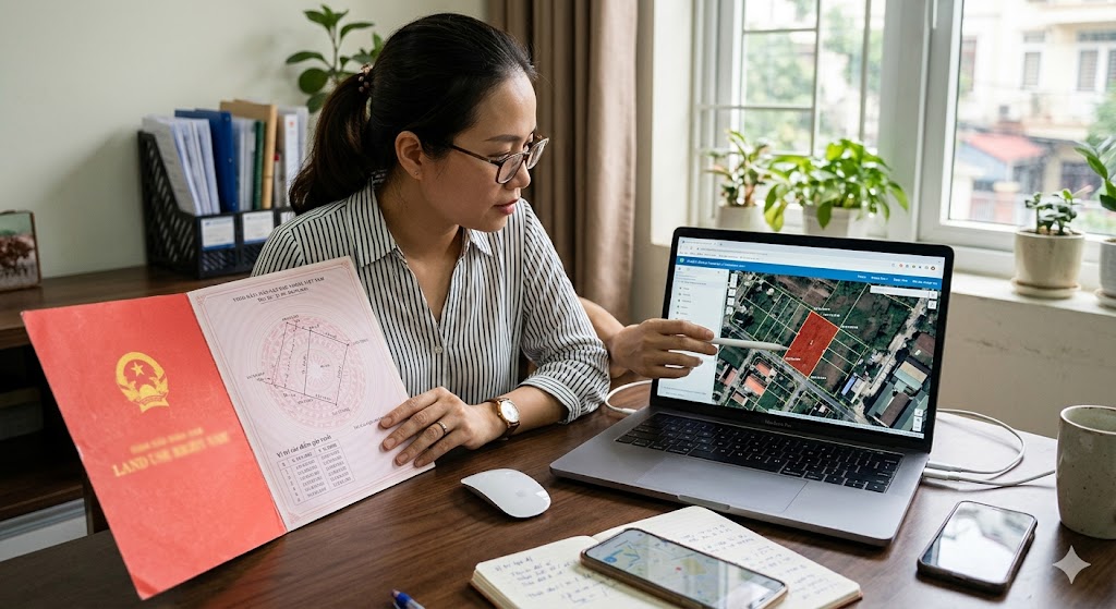 
Ảnh 3: Các công cụ hỗ trợ cách xem tọa độ trên sổ đỏ trực tuyến
