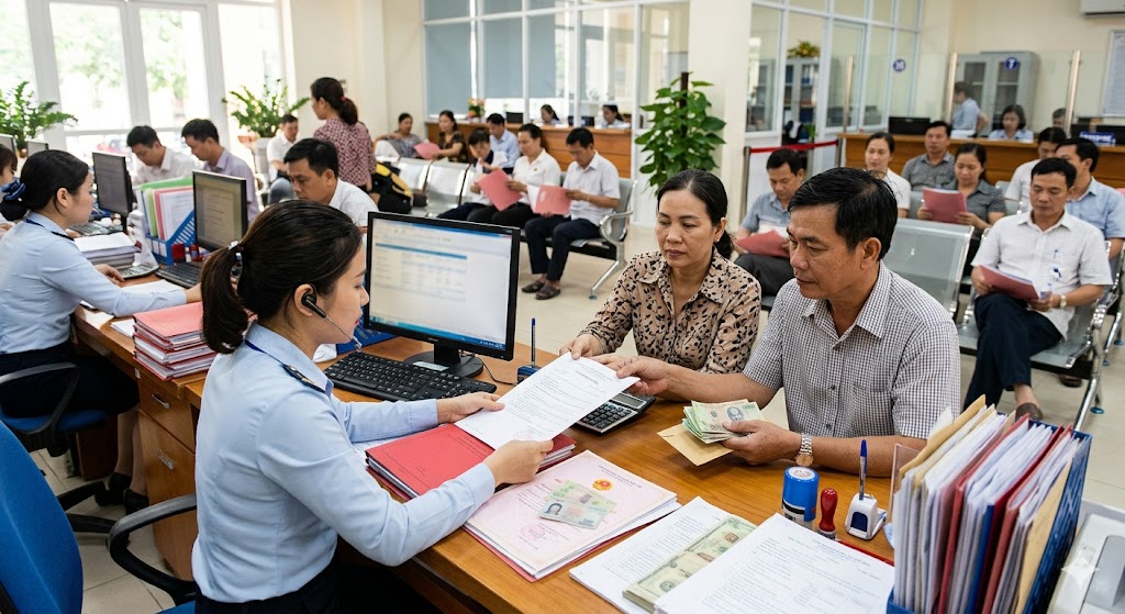 
Ảnh 4: Các khoản chi phí khi làm thủ tục tại Văn phòng Đăng ký đất đai
