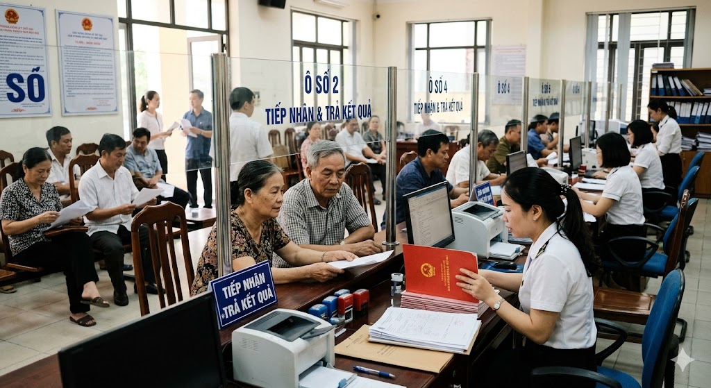 
Ảnh 3: Quy trình sang tên sổ đỏ tại Văn phòng Đăng ký đất đai chi tiết nhất
