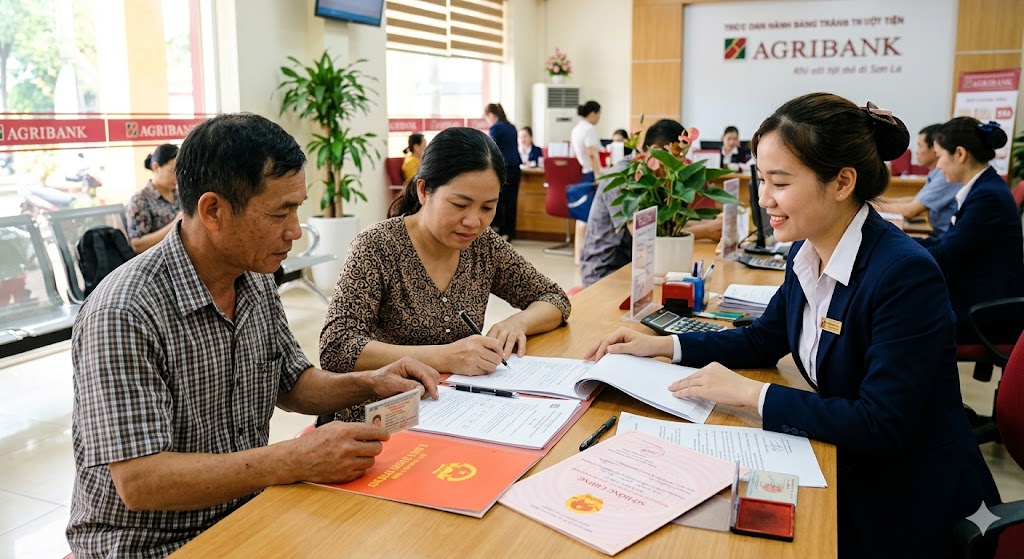 
Ảnh 4: Thủ tục và quy trình vay ngân hàng bằng sổ hồng chung

