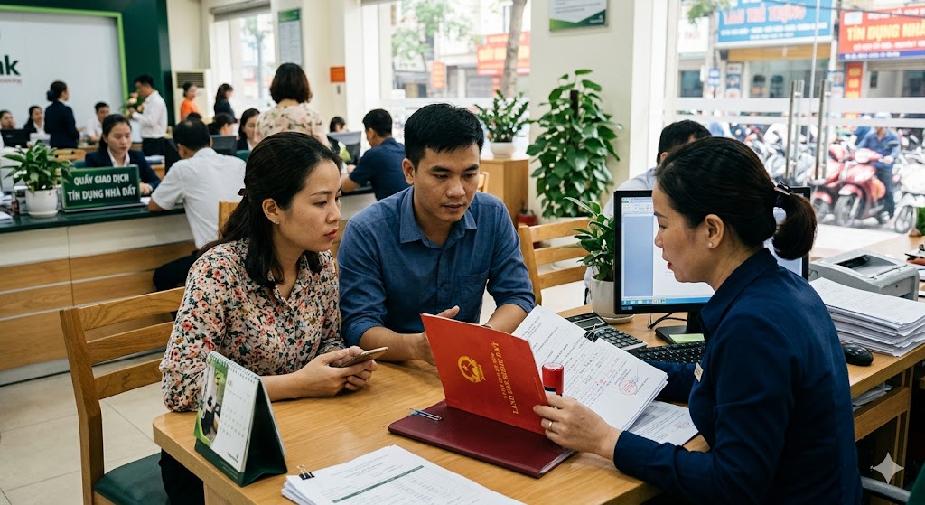 
Ảnh 5: Câu hỏi thường gặp khi mua nhà sổ đỏ đang cắm ngân hàng
