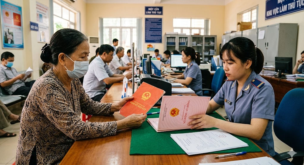 Ảnh 1: Chuyển đổi từ sổ đỏ sang sổ hồng mới là gì