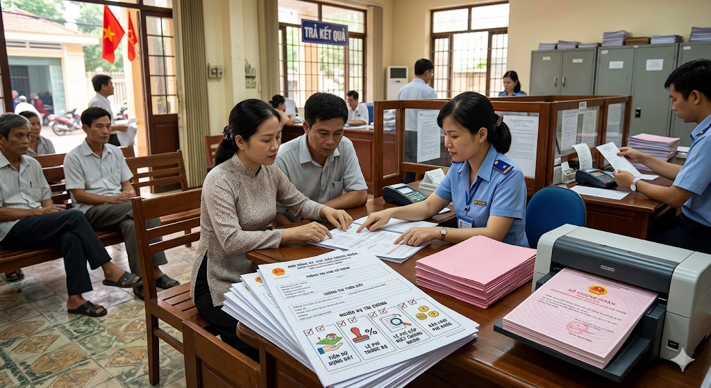 
Ảnh 3: Mức phí cấp mới phôi sổ hồng mới nhất
