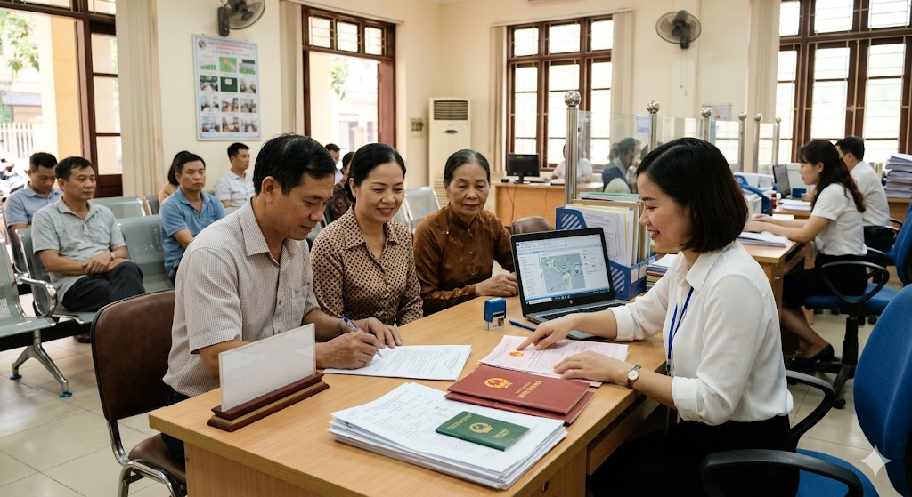 
Ảnh 4: Quy trình thực hiện sang tên sổ đỏ trọn gói
