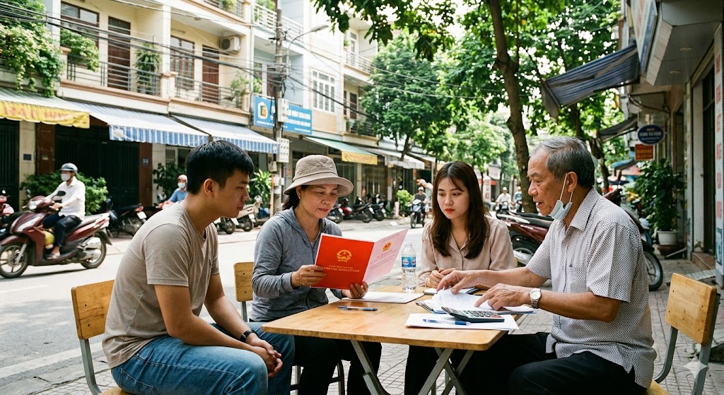 
Ảnh 1: Tổng quan về việc mua nhà sổ đỏ đang cắm ngân hàng
