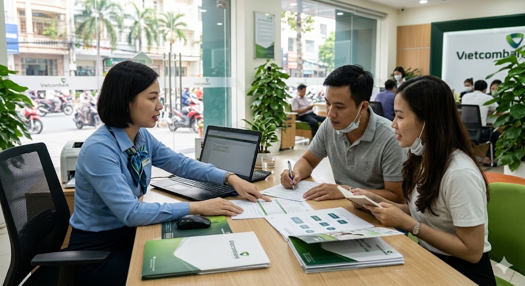 
Ảnh 4: Quy trình vay mua nhà Vietcombank 2026
