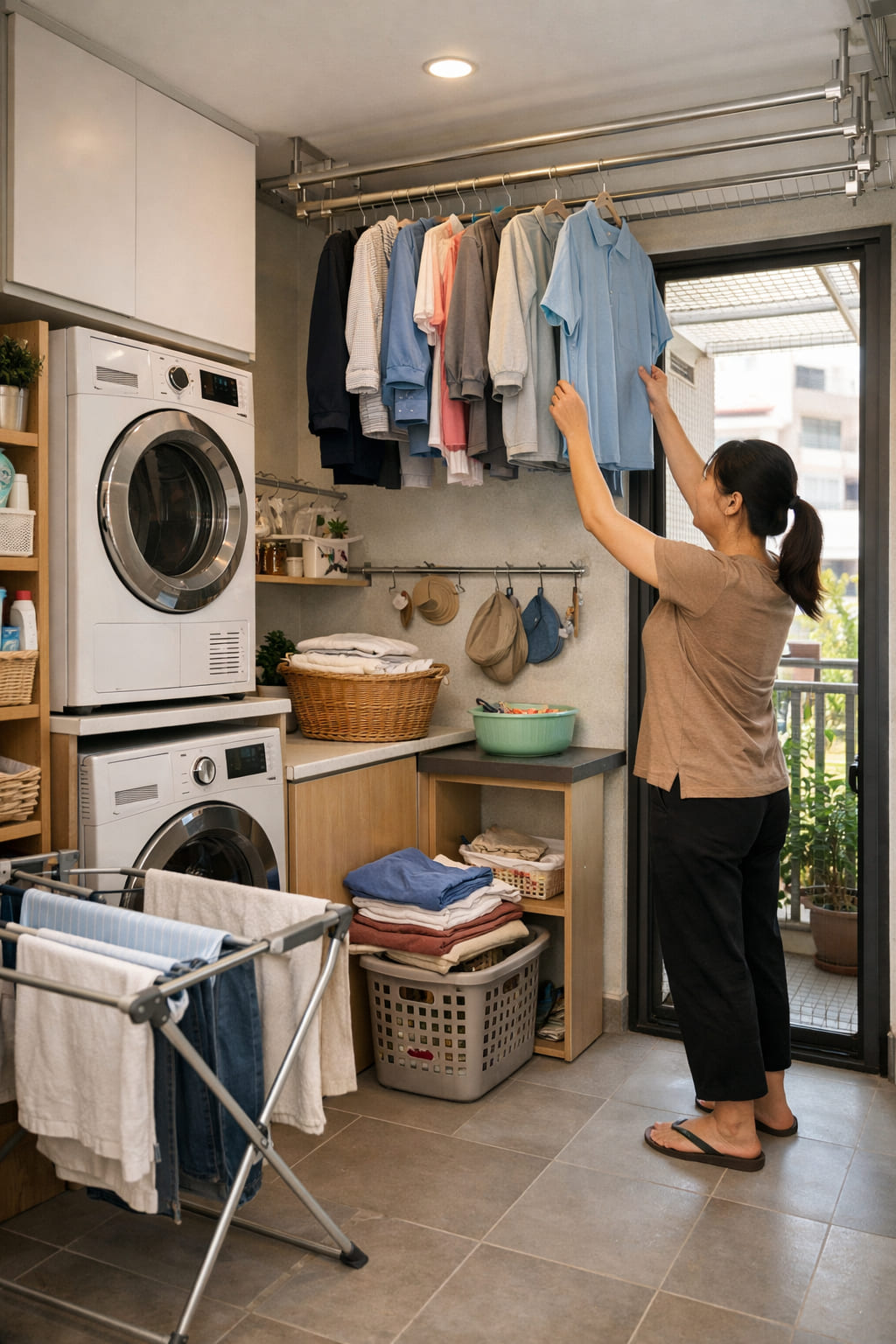Ảnh 1: Bố trí phòng giặt phơi nhỏ: Tổng quan và nguyên tắc thiết kế