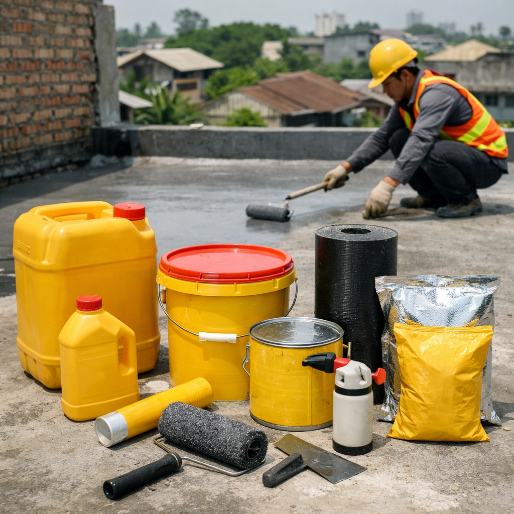 
Ảnh 3: Các vật liệu Sika phổ biến dùng để chống thấm
