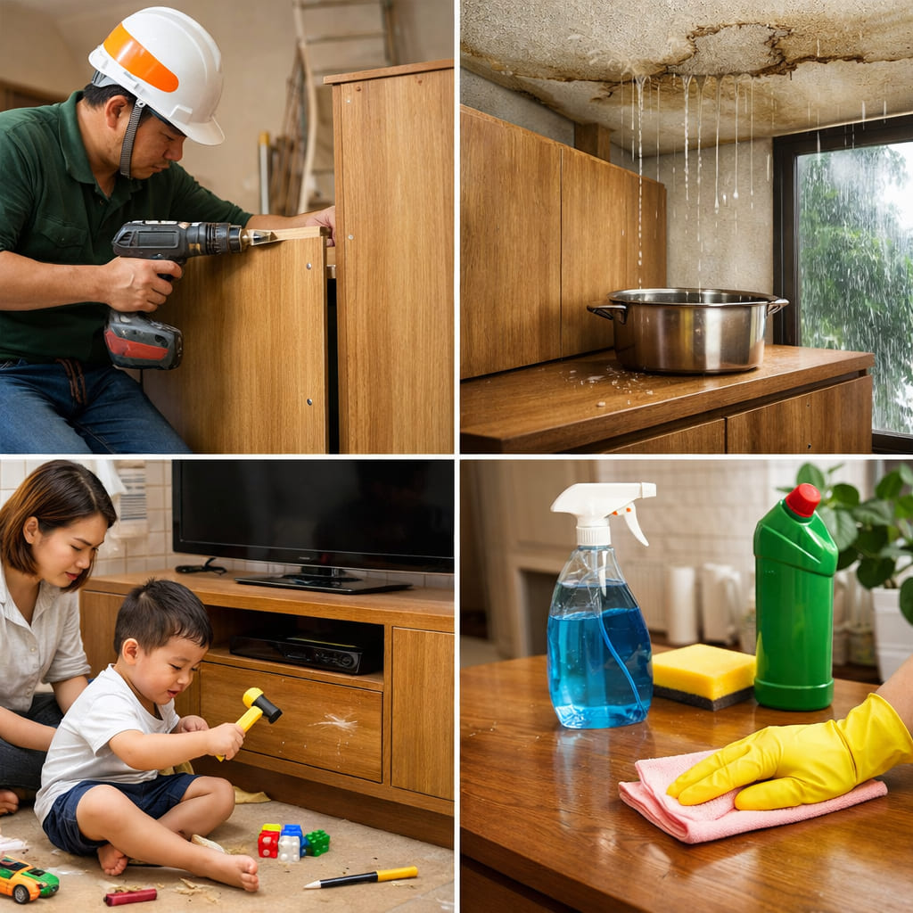 
Ảnh 2: Các yếu tố ảnh hưởng đến độ bền nội thất gỗ công nghiệp
