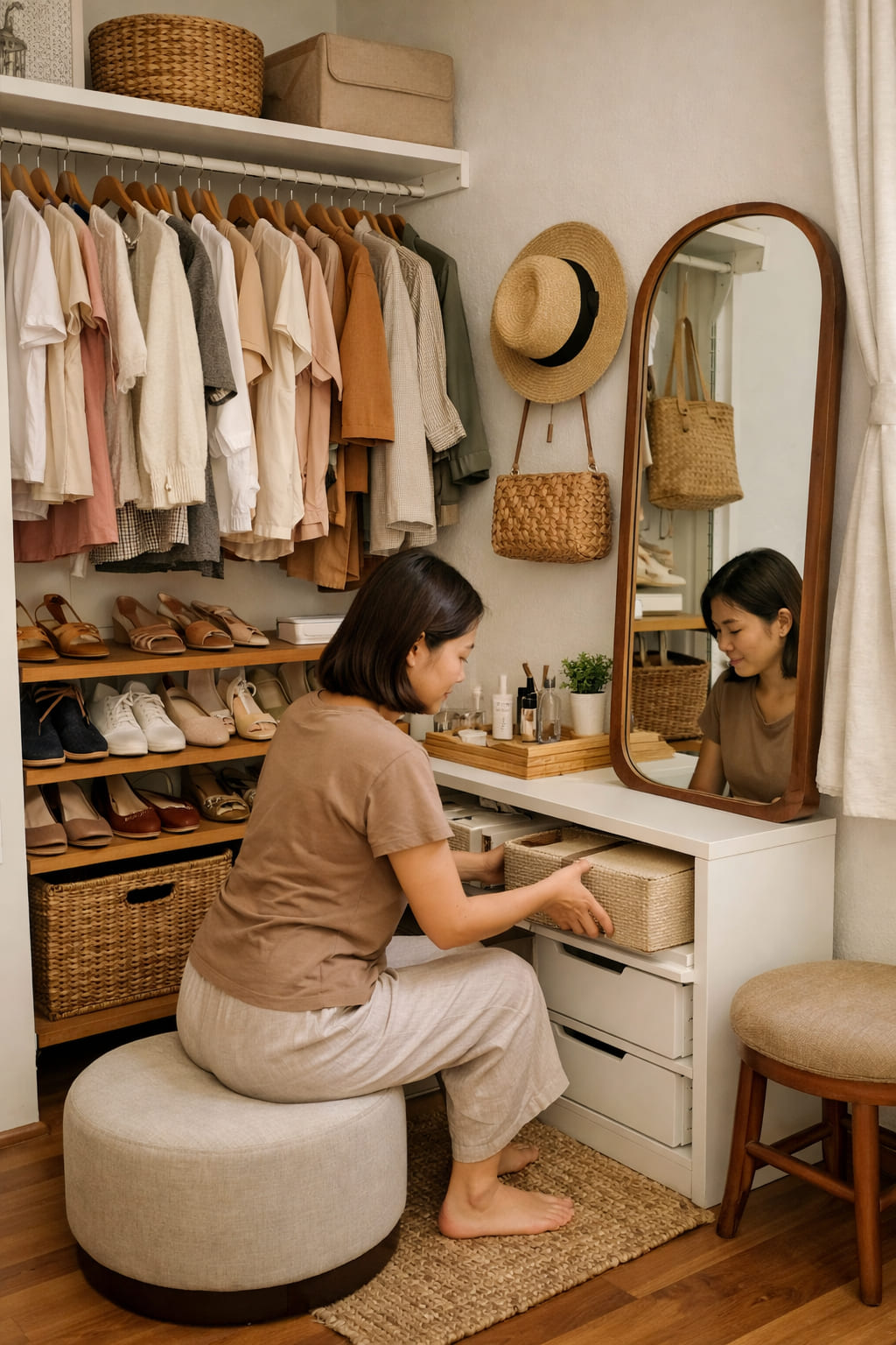 Ảnh 1: Giới thiệu cách làm phòng thay đồ mini