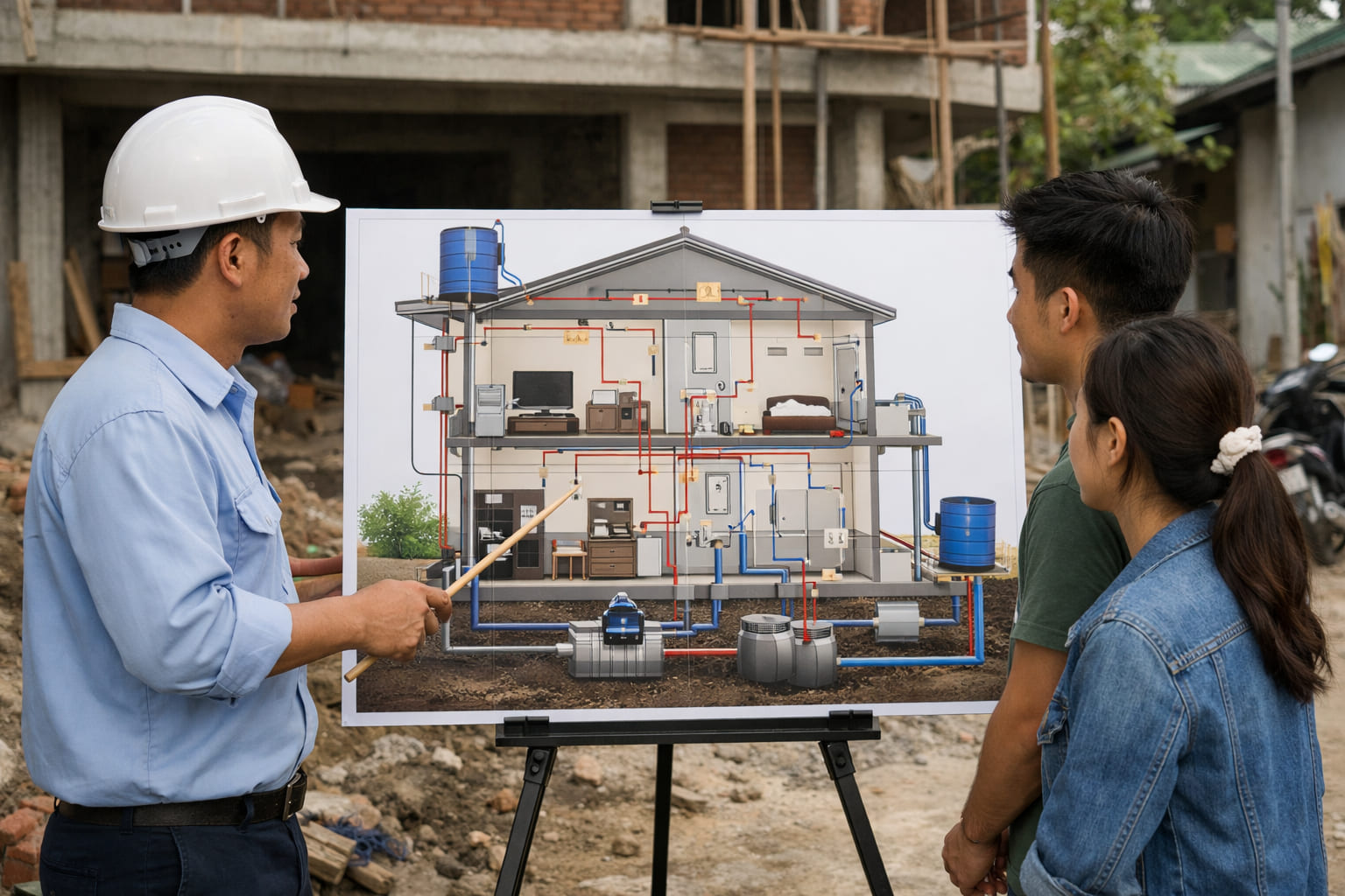 
Ảnh 1: Sơ đồ điện nước nhà 2 tầng là gì? Tổng quan cơ bản
