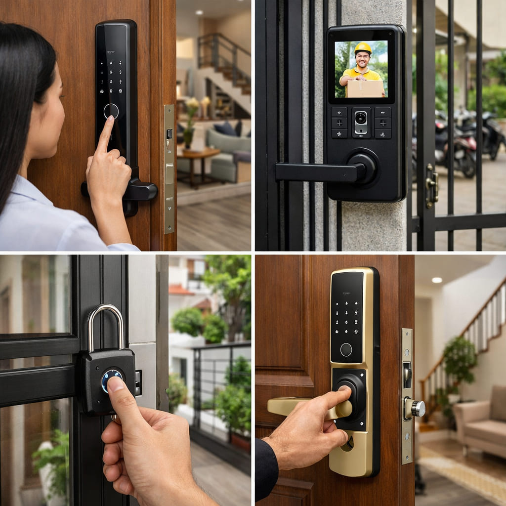 Ảnh 3: Các loại khóa vân tay phù hợp cho nhà phố