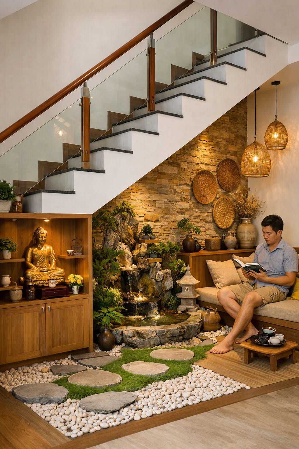 Ảnh 1: Decor gầm cầu thang đẹp là gì? Tổng quan ý tưởng thiết kế