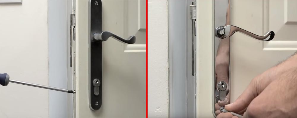 
Ảnh 3: Dụng cụ cần chuẩn bị để Thay lõi khóa tay gạt tại nhà
