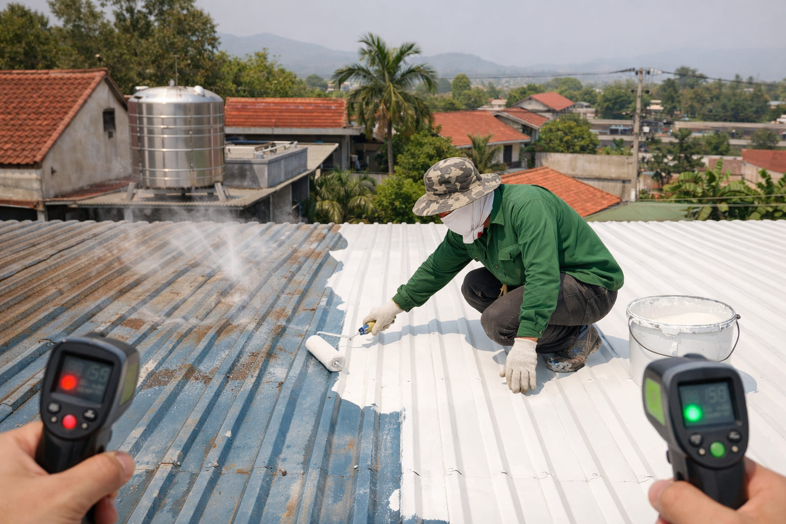 
Ảnh 1: Tổng quan về sơn chống nóng mái tôn hiệu quả
