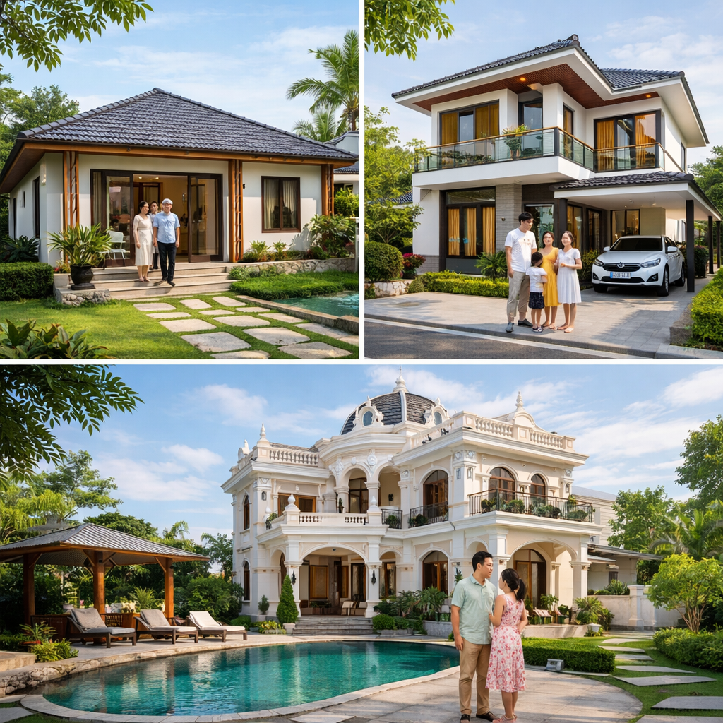 
Ảnh 1: Các mẫu nhà đẹp phổ biến hiện nay
