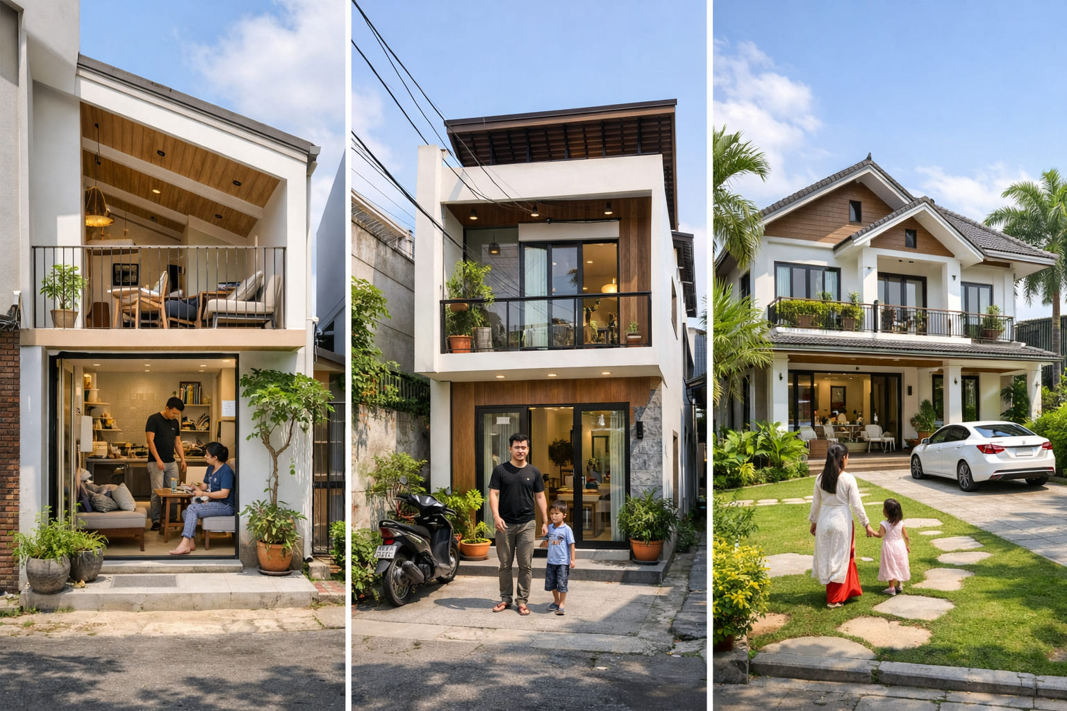 
Ảnh 3: Các mẫu nhà đẹp theo diện tích xây dựng
