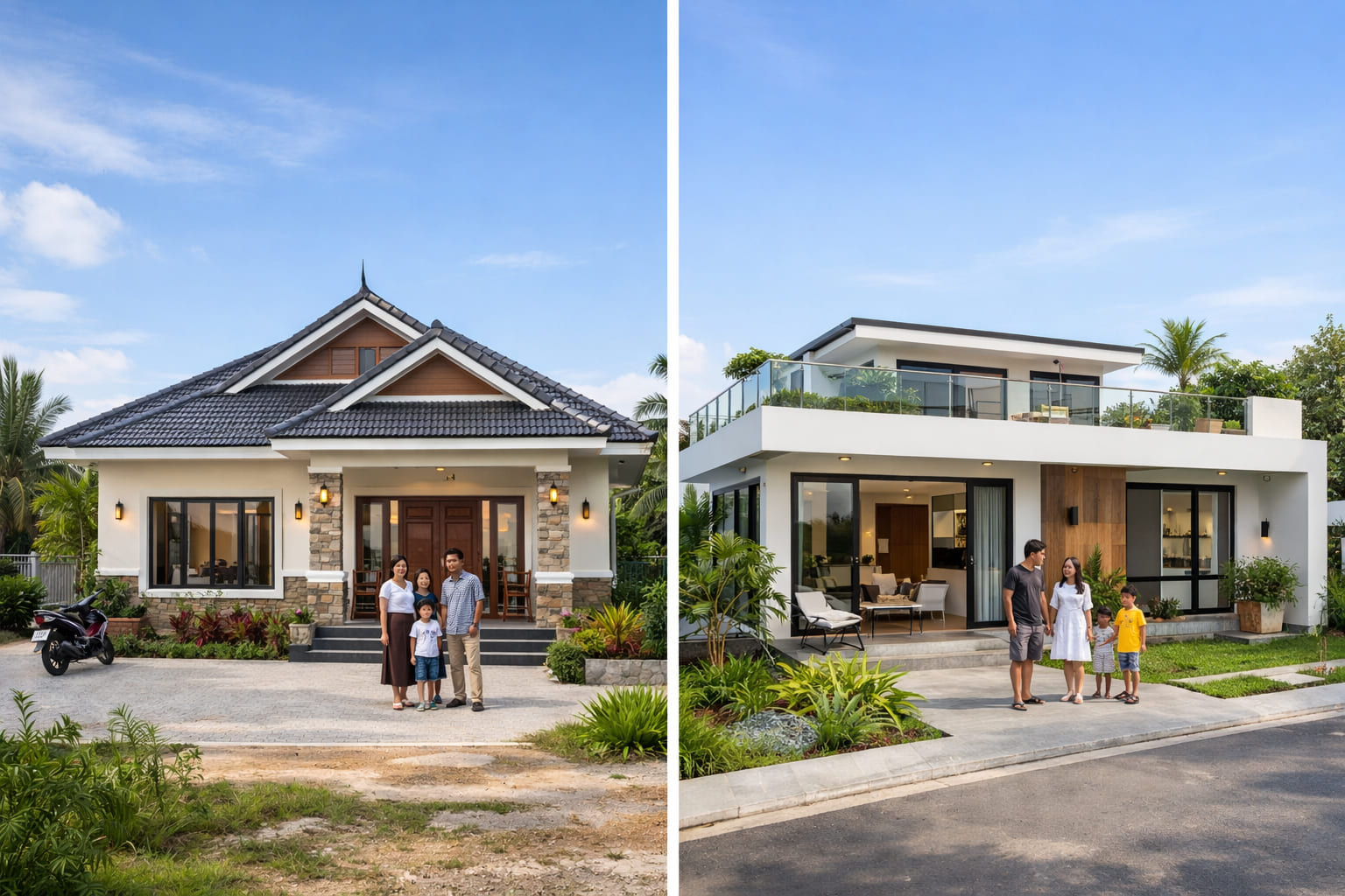 
Ảnh 2: Các mẫu nhà cấp 4 3 phòng ngủ phổ biến hiện nay
