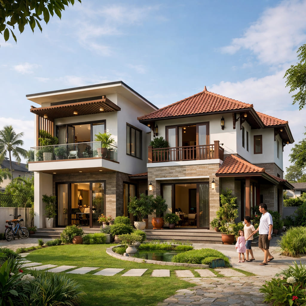 Ảnh 1: Giới thiệu về mẫu nhà 2 tầng đẹp