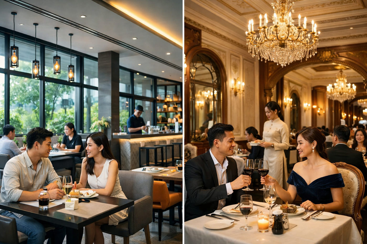 
Ảnh 2: Phân loại các mẫu nhà hàng đẹp theo phong cách thiết kế
