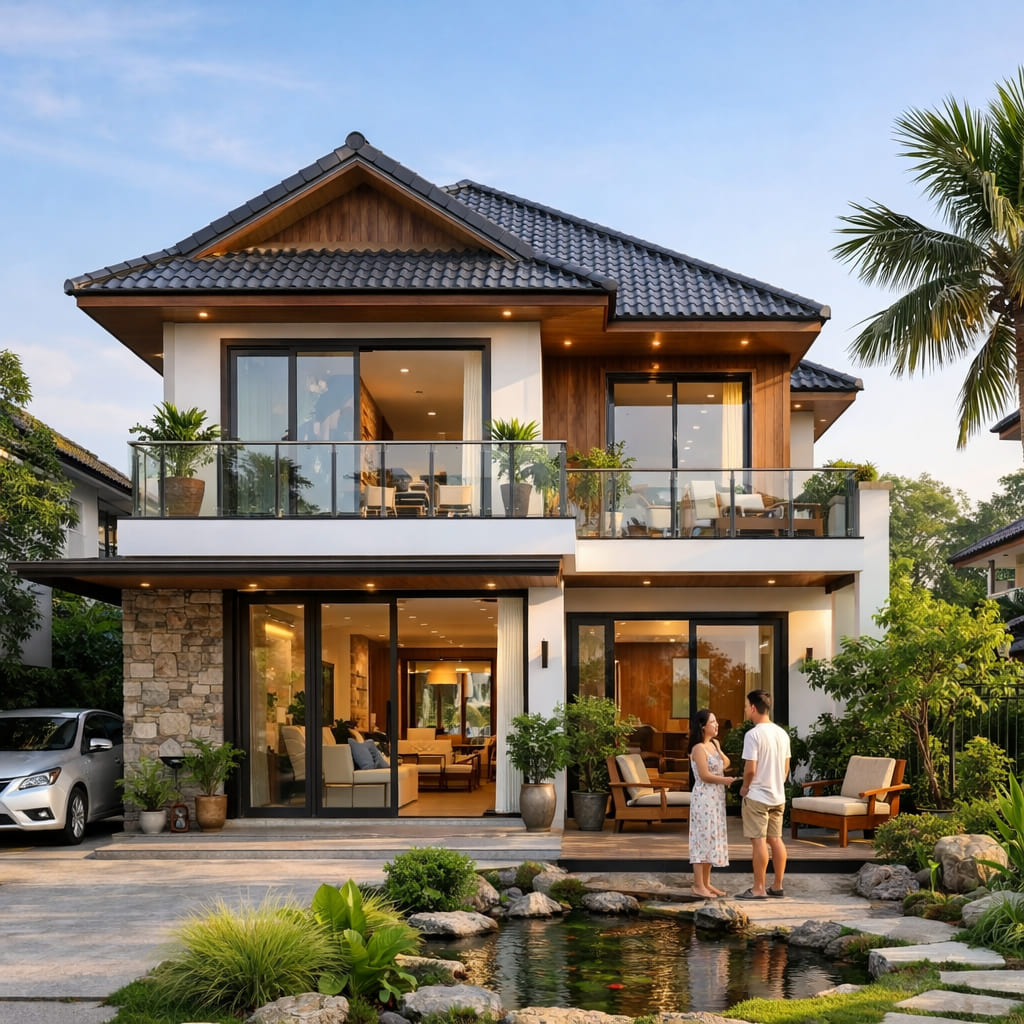 
Ảnh 1: Xu hướng thiết kế nhà 2 tầng hiện nay
