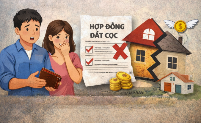 
Đặt cọc mua đất khi chưa kiểm tra kỹ pháp lý có thể dẫn đến mất cọc hoặc không thể sang tên.
