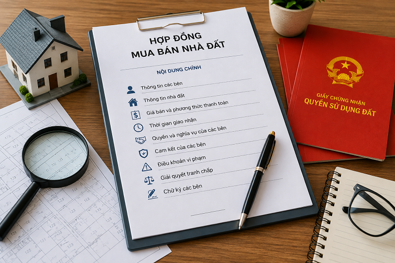 Hợp Đồng Mua Bán Nhà Đất Gồm Những Nội Dung Gì
