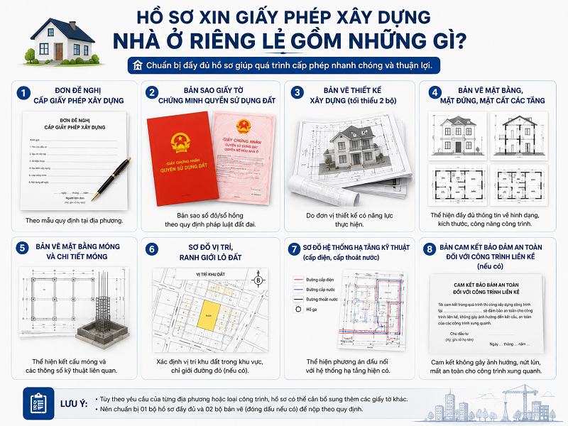 Hồ Sơ Xin Giấy Phép Xây Dựng Nhà Ở Riêng Lẻ
