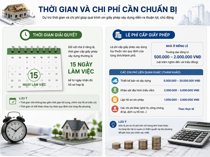 Thời Gian Và Chi Phí Xin Giấy Phép Xây Dựng