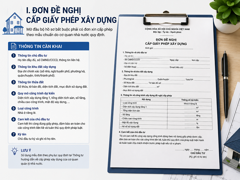 Đơn đề nghị cấp giấy phép xây dựng